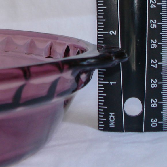 PYREX # 229 Glass Pie Dish 9.5" Cranberry Color Plate Bowl Serving Table Baking - Picture 6 of 10